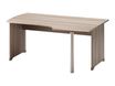 Bureau compact à droite JAZZ+ - 160 cm - Pieds panneaux - Chêne gris