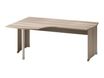 Bureau compact à gauche JAZZ+ - 180 cm - Pieds panneaux - Chêne gris