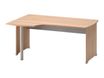 Bureau compact à gauche JAZZ+ - 160 cm - Pieds panneaux - Hêtre