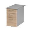 Caisson bout de bureau JAZZ+ - Profondeur 80 cm - 3 tiroirs - Hêtre