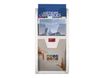 INOVSHOP - Trieur mural / Porte-brochures monobloc 3 niveaux A4 - blanc