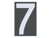Pickup Home 3D Milan - Étiquette autocollante 100 mm - Chiffre 7 - gris