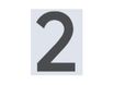 Pickup Home 3D Rio - Étiquette autocollante 100 mm - Chiffre 2 - gris