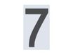 Pickup Home 3D Rio - Étiquette autocollante 100 mm - Chiffre 7 - gris