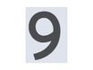 Pickup Home 3D Rio - Étiquette autocollante 100 mm - Chiffre 9 - gris
