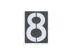 Pickup Home 3D Milan - Étiquette autocollante 60 mm - Chiffre 8 - gris