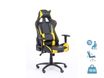 Fauteuil gamer SPORTING - accoudoirs réglables - noir et jaune