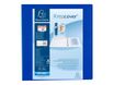 Exacompta Kreacover - Classeur à anneaux personnalisable - Dos 86 mm - A4 Maxi - bleu - 3 pochettes extérieures