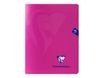 Clairefontaine Mimesys - Cahier polypro 17 x 22 cm - 96 pages - grands carreaux (Seyes) - rose