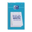 Oxford - Pack de 30 Fiches Bristol - 12,5 x 20 cm - petits carreaux - perforées - blanc