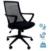 Fauteuil de bureau ALEX - accoudoirs fixes - noir
