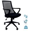 Fauteuil de bureau ALEX - accoudoirs fixes - noir
