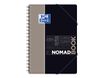 Oxford Etudiants - Cahier Nomadbook B5 (19 x 25 cm) avec pochettes 3 rabats - 160 pages - grands carreaux (Seyes) - double spirale - disponible dans différentes couleurs