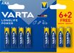 VARTA Longlife Power - 6 piles alcalines + 2 gratuites - AAA LR03
