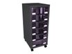 Module de rangement à roulettes 6 tiroirs - anthracite/prune
