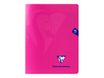 Clairefontaine Mimesys - Cahier polypro 17 x 22 cm - 48 pages - grands carreaux (Seyes) - rose