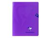 Clairefontaine Mimesys - Cahier polypro 17 x 22 cm - 48 pages - grands carreaux (Seyes) - violet