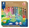 STAEDTLER Buddy - 12 Crayons de couleur - pointe large