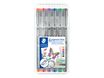 STAEDTLER pigment liner - Pack de 6 Feutres fins - 0.5 mm - couleurs assorties