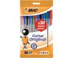 BIC Cristal Original - 20 Stylos à bille - noir, rouge, bleu, vert