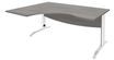 Burocean Idra - Escritorio - rectangular curvado (izquierda) - roble gris - blanco base