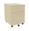 Caisson mobile EXPRIM/LOFTER/LEVEL - L43 x H56 x P60 cm - 2 tiroirs dont 1 DS - Imitation Erable