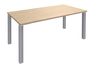 Bureau droit EXPRIM - L140 cm - Plateau imitation Chêne clair - Pieds alu