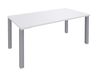 Bureau droit EXPRIM - L180 cm - Plateau Blanc perle - Pieds alu