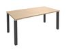 Bureau droit EXPRIM - L140 cm - Plateau imitation Chêne clair - Pieds carbone
