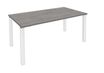 Bureau droit EXPRIM - L140 cm - Plateau imitation Chêne gris - Pieds blanc