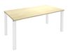 Bureau droit EXPRIM - L180 cm - Plateau imitation Erable - Pieds blanc