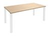 Bureau droit EXPRIM - L180 cm - Plateau imitation Chêne clair - Pieds blanc