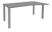 Bureau Vague EXPRIM - L140 cm - Retour droite - Plateau imitation Chêne gris - Pieds alu