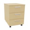 Caisson mobile EXPRIM/LOFTER/LEVEL - L43 x H56 x P60 cm - 3 tiroirs - Imitation Hêtre