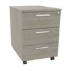 Caisson mobile EXPRIM/LOFTER/LEVEL - L43 x H56 x P60 cm - 3 tiroirs - Imitation Chêne gris