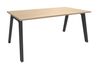 Bureau simple STEELY - L120 cm - pied carbone - plateau imitation Chêne clair