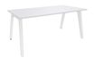 Bureau simple STEELY - L140 cm - pied blanc - plateau Blanc Perle