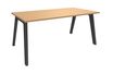 Bureau simple STEELY - L180 cm - pied carbone - plateau imitation Hêtre