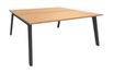 Bureau double STEELY - L120 cm - Double face Depart - Pieds carbone - plateau imitation Hêtre