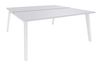 Bureau double STEELY - L140 cm - Double face Depart - Pieds blanc - plateau Blanc Perle