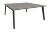 Bureau double STEELY - L140 cm - Double face Depart - Pieds carbone - plateau imitation Chêne gris