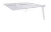 Bureau double STEELY - L180 cm - Double face Suivant - Pieds blanc - plateau Blanc Perle