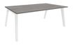Bureau STEELY Manager - L180 cm - pied blanc - plateau imitation Chêne gris