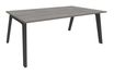 Bureau STEELY Manager - L180 cm - pied carbone - plateau imitation Chêne gris