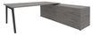 Burocean Steely Manager - Escritorio - en escuadra (derecha) - roble gris - carbón base