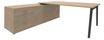 Burocean Steely Manager - Escritorio - forma de L (izquierdo) - roble claro - carbón base