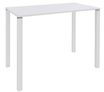 Table Lounge - L140xH105xP60 cm - 4 Pieds blancs - plateau blanc perle