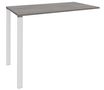 Table Lounge - L120xH105xP60 cm - 2 Pieds blancs - plateau imitation chêne gris