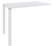 Table Lounge - L140xH105xP60 cm - 2 Pieds blancs - plateau blanc perle