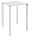 Table Lounge - L80xH105xP80 cm - 4 Pieds blanc - plateau blanc perle
